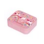 KIDS LUNCH BOX SAVE THE AEGEAN 750ml WITH 3 STAINLESS STEEL REMOVABLE COMPARTMENTS RAINBOW DREAMS
