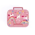 KIDS LUNCH BOX SAVE THE AEGEAN 750ml WITH 3 STAINLESS STEEL REMOVABLE COMPARTMENTS RAINBOW DREAMS