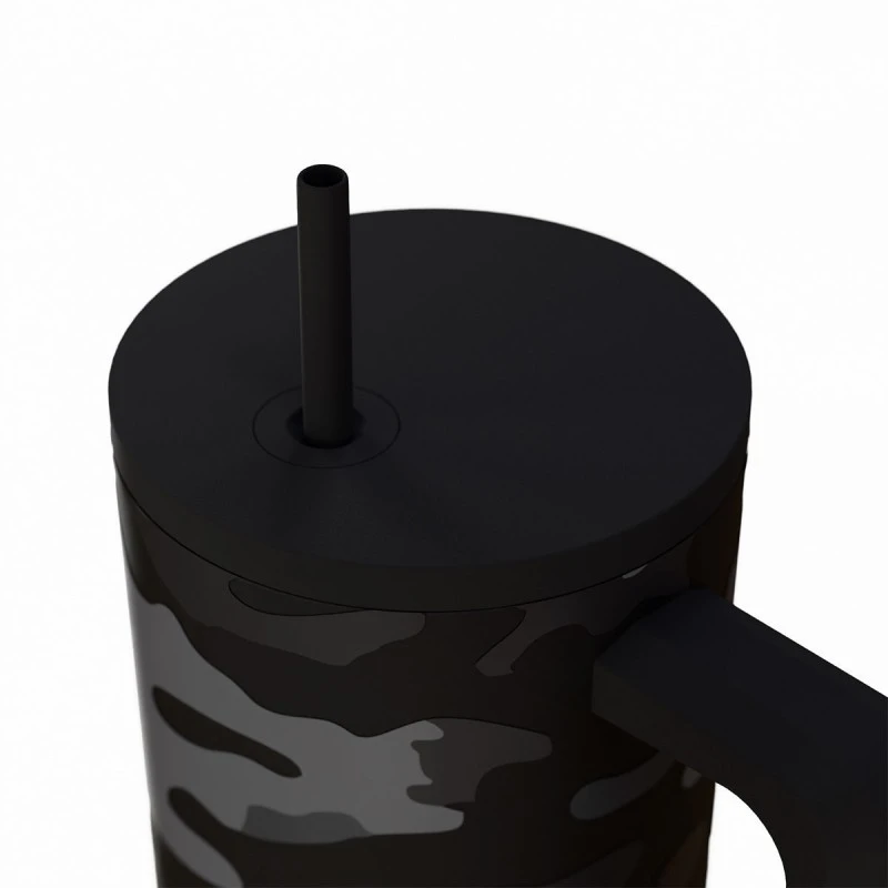 INSULATED STRAW TUMBLER XL SAVE THE AEGEAN 900ml DARK CAMO