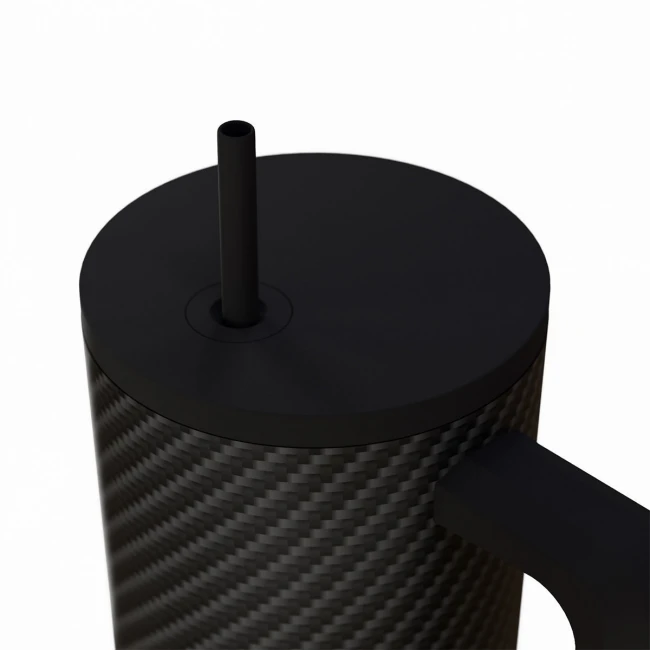 ESTIA ΘΕΡΜΟΣ STRAW TUMBLER XL SAVE THE AEGEAN 900ml CARBON FIBRE