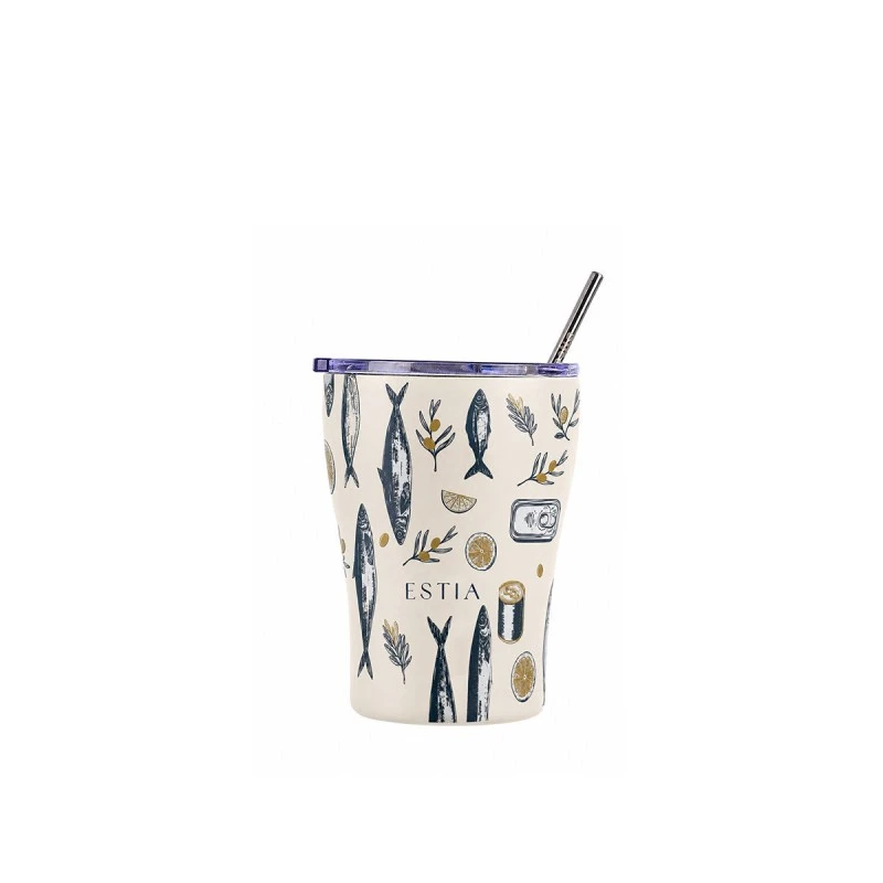 INSULATED COFFEE MUG SAVE THE AEGEAN 350ml SALT LIFE