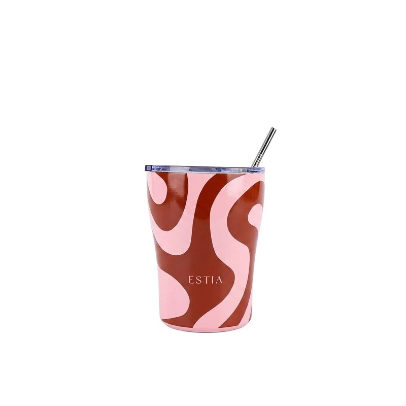 INSULATED COFFEE MUG SAVE THE AEGEAN 350ml CORAL WAVES