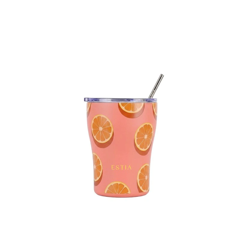 ESTIA ΘΕΡΜΟΣ COFFEE MUG SAVE THE AEGEAN 350ml ORANGE POP