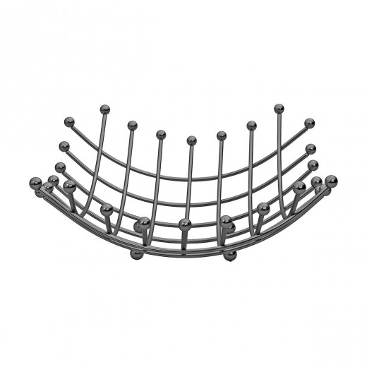 ESTIA ΦΡΟΥΤΙΕΡΑ ELEGANT NICKEL BLACK ΑΠΟ ΚΡΑΜΑ ΨΕΥΔΑΡΓΥΡΟΥ