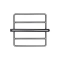 NAPKIN HOLDER NICKEL BLACK ZINC ALLOY