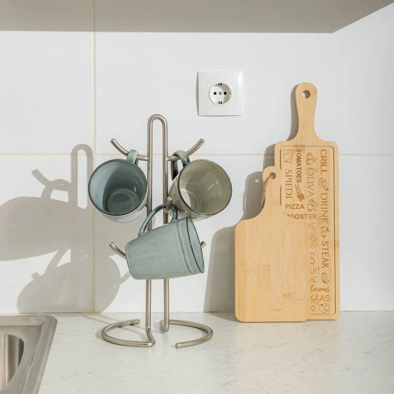 MUG RACK NICKEL ZINC ALLOY 6 HOOKS