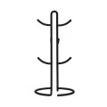 MUG RACK MATTE BLACK ZINC ALLOY 6 HOOKS