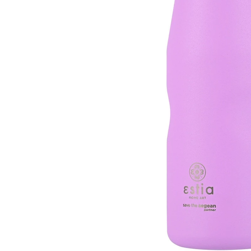 ESTIA ΘΕΡΜΟΣ TRAVEL FLASK SAVE THE AEGEAN 500ml LAVENDER PURPLE