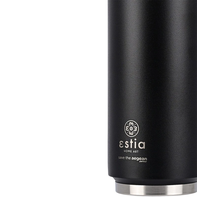 INSULATED TRAVEL CUP SAVE THE AEGEAN 500ml MIDNIGHT BLACK