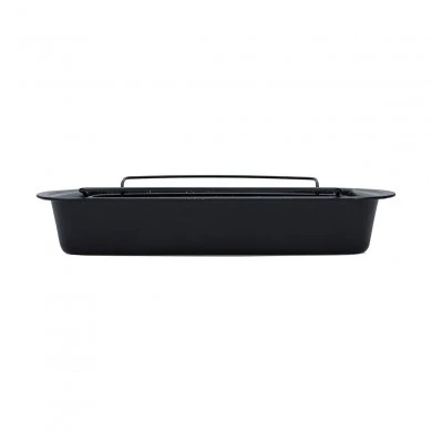 BAKING PAN MAGMA NON-STICK CARBON STEEL RECTANGULAR 45.5x37x7cm 6lt WITH GRILL RACK