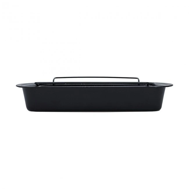 BAKING PAN MAGMA NON-STICK CARBON STEEL RECTANGULAR 45.5x37x7cm 6lt WITH GRILL RACK