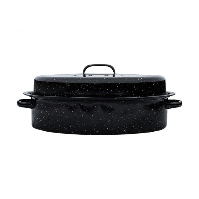 ESTIA ΓΑΣΤΡΑ ENAMEL ΕΜΑΓΙΕ 46.5x32x18cm 7.8lt ΜΕ ΣΧΑΡΑ