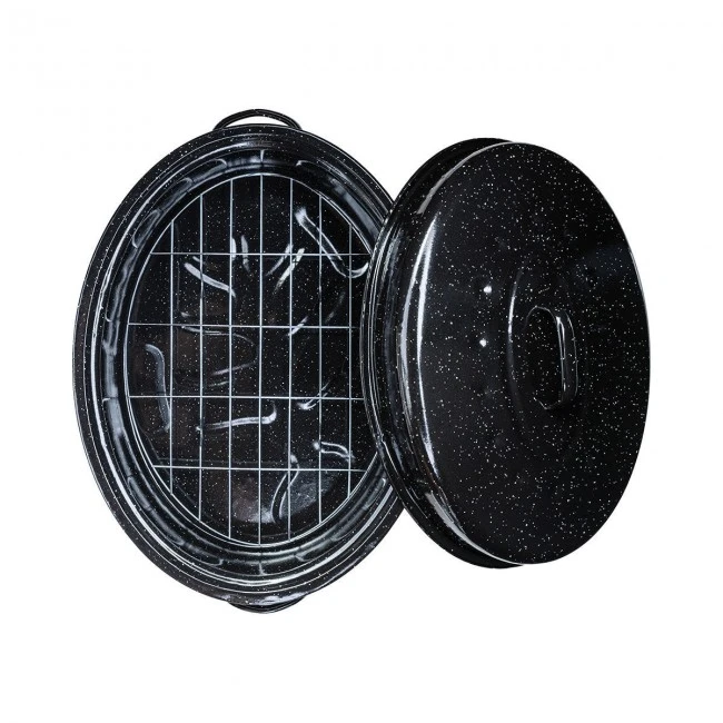 ESTIA ΓΑΣΤΡΑ ENAMEL ΕΜΑΓΙΕ 46.5x32x18cm 7.8lt ΜΕ ΣΧΑΡΑ