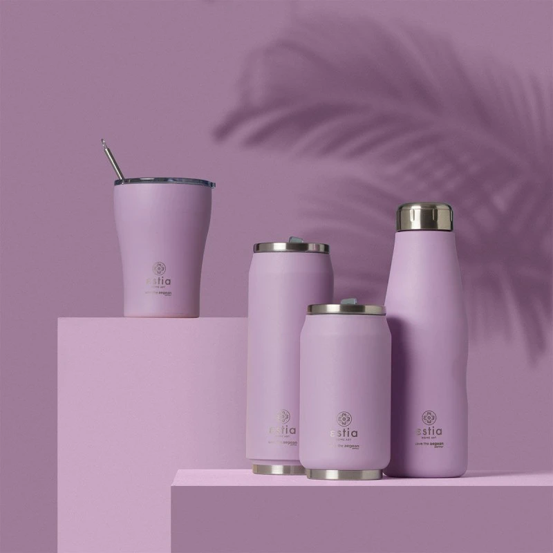ESTIA ΘΕΡΜΟΣ TRAVEL FLASK SAVE THE AEGEAN 750ml LAVENDER PURPLE