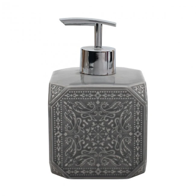 SOAP DISPENSER FENG SHUI CERAMIC 460ml GREY
