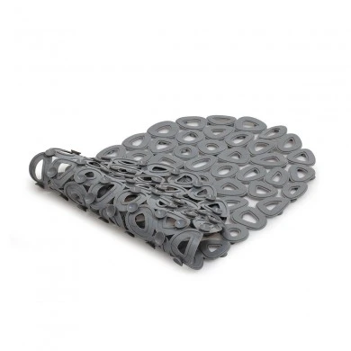 SHOWER MAT ECO RECYCLED PVC 68x35cm COAL GREY