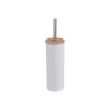 TOILET BRUSH BAMBOO ESSENTIALS METALLIC WHITE