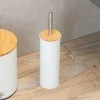 TOILET BRUSH BAMBOO ESSENTIALS METALLIC WHITE