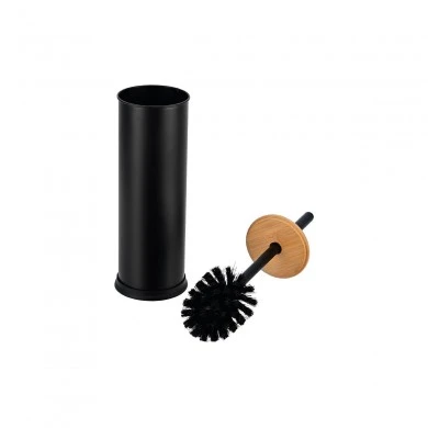 TOILET BRUSH BAMBOO ESSENTIALS METALLIC BLACK