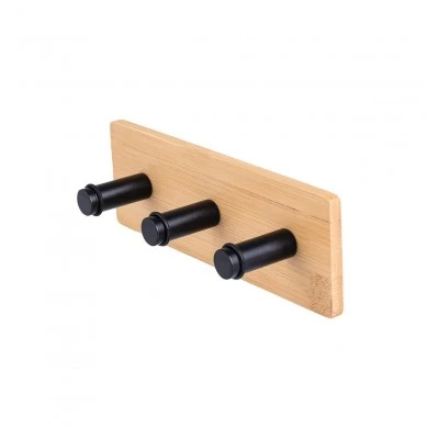 WALL MOUNTED HOOK BAMBOO ESSENTIALS METALLIC 3-TIER
