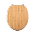 TOILET SEAT BAMBOO ESSENTIALS WITH ADJUSTABLE STEEL HINGES