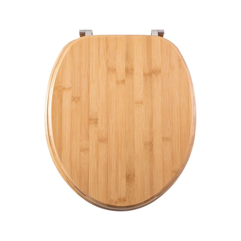 TOILET SEAT BAMBOO ESSENTIALS WITH ADJUSTABLE STEEL HINGES