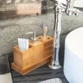 BATHROOM ACCESSORISEES BAMBOO ESSENTIAL WITH PLATE SET 3pc
