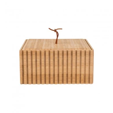 STORAGE &amp; ORGANIΖER BOX BAMBOO ESSENTIAL RECTANGULAR 15x15x7cm
