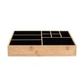 COSMETIC ORGANIZER BAMBOO ESSENTIALS 33x21x9cm WITH 9 SLOTS