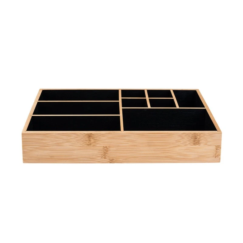 COSMETIC ORGANIZER BAMBOO ESSENTIALS 33x21x9cm WITH 9 SLOTS