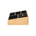 COSMETIC ORGANIZER BAMBOO ESSENTIALS 33x21x9cm WITH 9 SLOTS