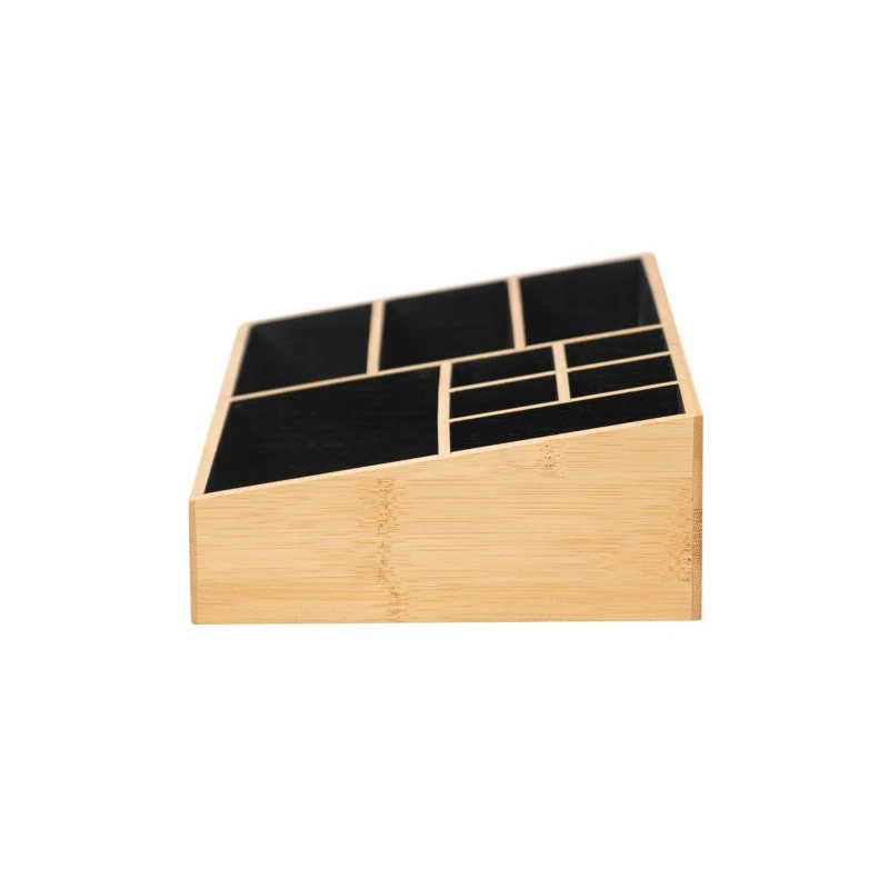 COSMETIC ORGANIZER BAMBOO ESSENTIALS 33x21x9cm WITH 9 SLOTS