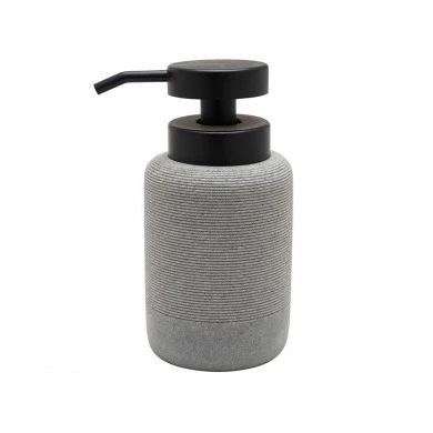 SOAP DISPENCER STONE POLYRESIN 300ml GREY