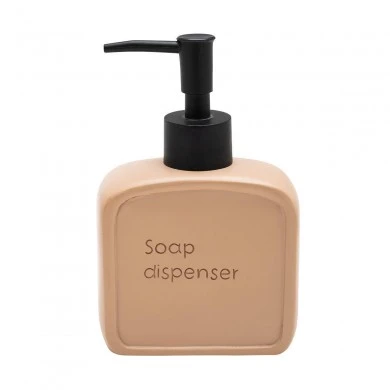 SOAP DISPENCER TEXT POLYRESIN BEIGE