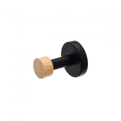WALL MOUNTED HOOK BAMBOO ESSENTIALS METALLIC BLACK