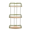 ESTIA ΕΤΑΖΕΡΑOLIVE SERIES  ΜΕΤΑΛΛΙΚΗ ΓΩΝΙΑΚΗ 3 ΘΕΣΕΩΝ 49x19.5x19.5cm ΛΑΔΙ