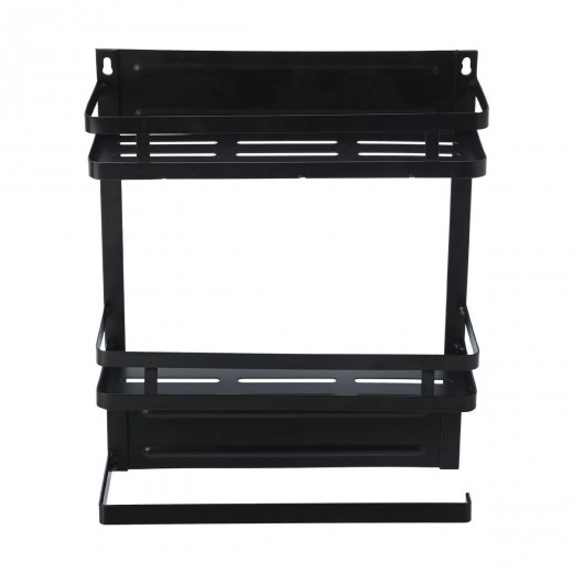 ESTIA ΡΑΦΙΕΡΑ ΚΟΥΖΙΝΑΣ ΜΕΤΑΛΛΙΚΗ ΔΙΩΡΟΦΗ 30x11x37cm ΜΕ ΒΑΣΗ ΓΙΑ ΡΟΛΟ ΚΟΥΖΙΝΑΣ
