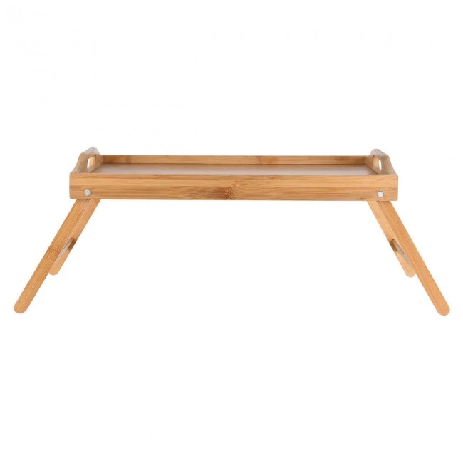 ESTIA ΔΙΣΚΟΣ ΣΕΡΒΙΡΙΣΜΑΤΟΣ BAMBOO ESSENTIALS 50x30x21cm ΜΕ ΑΝΑΔΙΠΛΟΥΜΕΝΑ ΠΟΔΙΑ