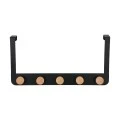 DOOR HANGER METALLIC 5 HOOKS BLACK