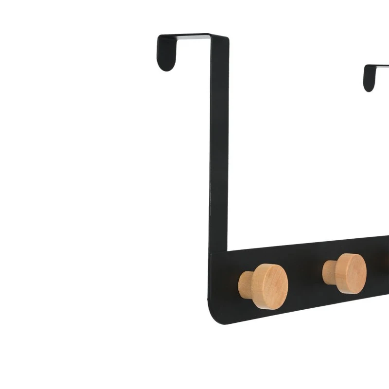 DOOR HANGER METALLIC 5 HOOKS BLACK