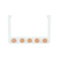 DOOR HANGER METALLIC 5 HOOKS WHITE