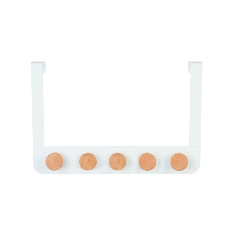 DOOR HANGER METALLIC 5 HOOKS WHITE