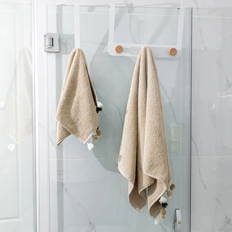 DOOR HANGER METALLIC 5 HOOKS WHITE
