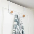 DOOR HANGER METALLIC 5 HOOKS WHITE