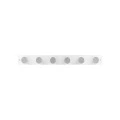 WALL HANGER WOODEN 60x6x6cm 6 HOOKS WHITE