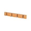 WALL HANGER WOODEN 40x5.5x1.8cm WITH 4 FOLDABLE HOOKS