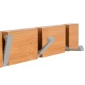 WALL HANGER WOODEN 40x5.5x1.8cm WITH 4 FOLDABLE HOOKS