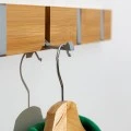 WALL HANGER WOODEN 40x5.5x1.8cm WITH 4 FOLDABLE HOOKS