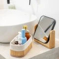 TABLE MIRROR BAMBOO ESSENTIALS ROTATING DOUBLE-SIDED
