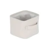 STORAGE &amp; ORGANIΖER BOX IVORY 13.5x12.5x10.5cm WITH HANDLES